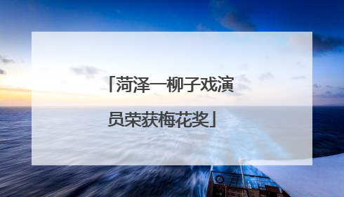 菏泽一柳子戏演员荣获梅花奖