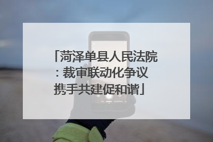 菏泽单县人民法院：裁审联动化争议 携手共建促和谐