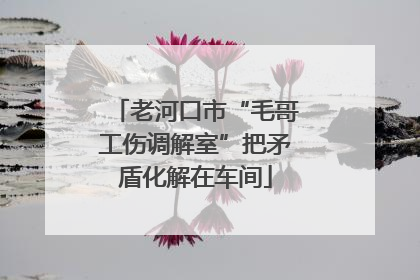 老河口市“毛哥工伤调解室”把矛盾化解在车间