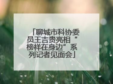 聊城市科协委员王吉贵亮相“榜样在身边”系列记者见面会
