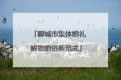 聊城市集体婚礼解锁婚俗新范式