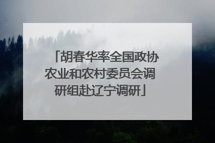 胡春华率全国政协农业和农村委员会调研组赴辽宁调研