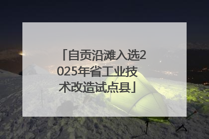 自贡沿滩入选2025年省工业技术改造试点县