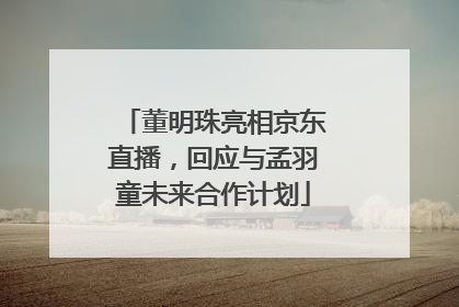 董明珠亮相京东直播，回应与孟羽童未来合作计划