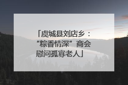 虞城县刘店乡：“粽香情深”商会慰问孤寡老人