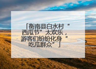 衡南县白水村“西瓜节”太欢乐，游客们纷纷化身“吃瓜群众”