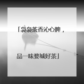 袅袅茶香沁心脾，品一味婺城好茶