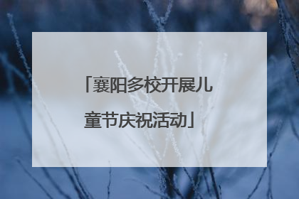 襄阳多校开展儿童节庆祝活动