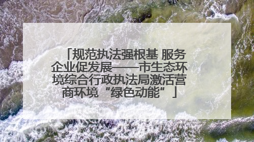规范执法强根基 服务企业促发展——市生态环境综合行政执法局激活营商环境“绿色动能”