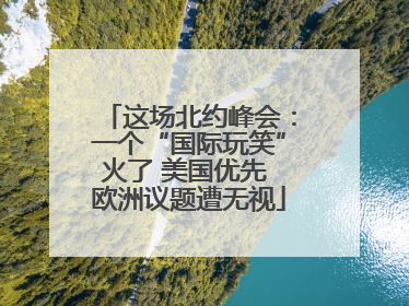 这场北约峰会：一个“国际玩笑”火了 美国优先 欧洲议题遭无视