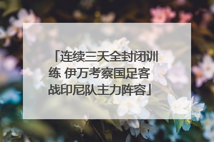 连续三天全封闭训练 伊万考察国足客战印尼队主力阵容