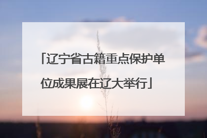 辽宁省古籍重点保护单位成果展在辽大举行