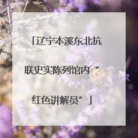 辽宁本溪东北抗联史实陈列馆内“红色讲解员”