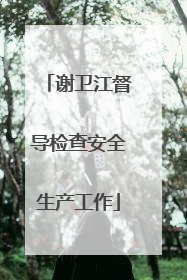 谢卫江督导检查安全生产工作