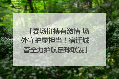 赛场拼搏有激情 场外守护显担当！宿迁城管全力护航足球联赛