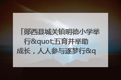 郧西县城关镇明德小学举行"五育并举助成长，人人参与逐梦行"庆六一活动