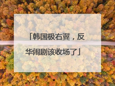 韩国极右翼，反华闹剧该收场了