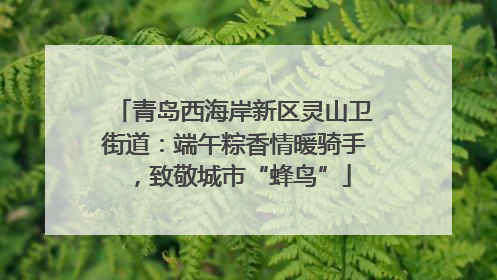 青岛西海岸新区灵山卫街道：端午粽香情暖骑手，致敬城市“蜂鸟”