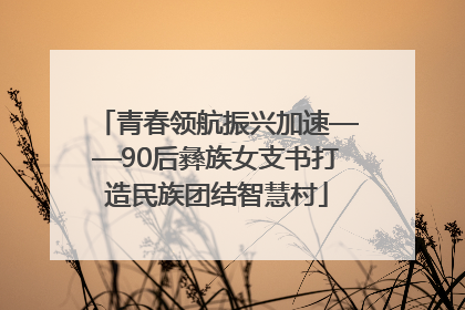 青春领航振兴加速——90后彝族女支书打造民族团结智慧村