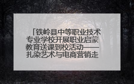 铁岭县中等职业技术专业学校开展职业启蒙教育送课到校活动——扎染艺术与电商营销走进熊官屯镇中心小学
