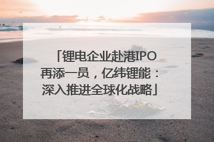 锂电企业赴港IPO再添一员，亿纬锂能：深入推进全球化战略