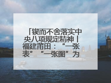 锲而不舍落实中央八项规定精神丨福建莆田：“一张表”“一张图”为基层减轻“数字负担”