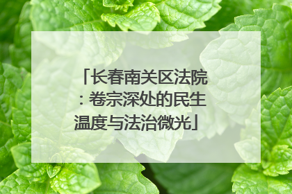 长春南关区法院：卷宗深处的民生温度与法治微光