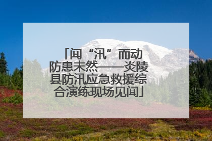 闻“汛”而动 防患未然——炎陵县防汛应急救援综合演练现场见闻