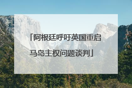 阿根廷呼吁英国重启马岛主权问题谈判