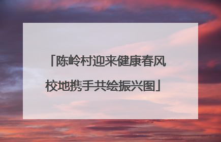陈岭村迎来健康春风 校地携手共绘振兴图