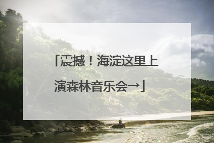 震撼！海淀这里上演森林音乐会→