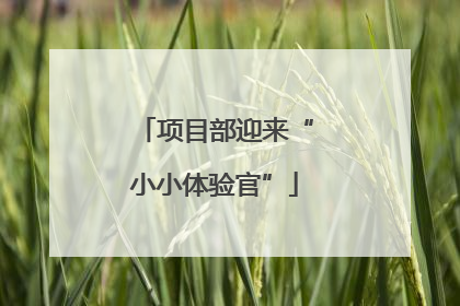 项目部迎来“小小体验官”