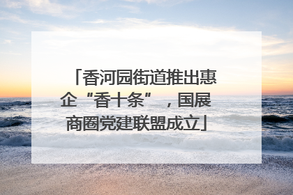 香河园街道推出惠企“香十条”，国展商圈党建联盟成立