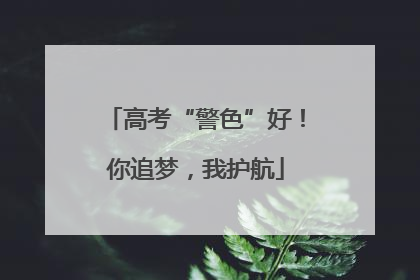 高考“警色”好！你追梦，我护航