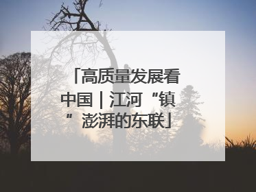 高质量发展看中国｜江河“镇”澎湃的东联