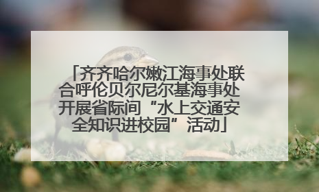 齐齐哈尔嫩江海事处联合呼伦贝尔尼尔基海事处开展省际间“水上交通安全知识进校园”活动