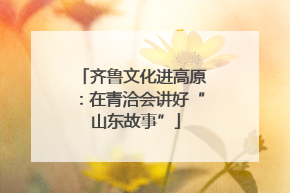 齐鲁文化进高原：在青洽会讲好“山东故事”