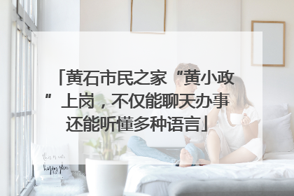 黄石市民之家“黄小政”上岗，不仅能聊天办事还能听懂多种语言