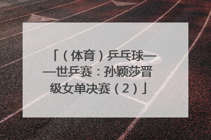 （体育）乒乓球——世乒赛：孙颖莎晋级女单决赛（2）
