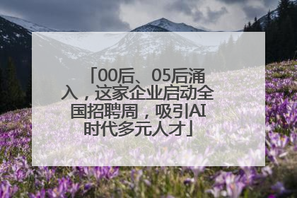 00后、05后涌入，这家企业启动全国招聘周，吸引AI时代多元人才