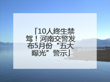 10人终生禁驾！河南交警发布5月份“五大曝光”警示