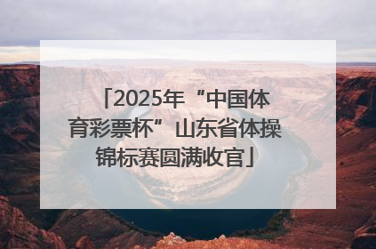 2025年“中国体育彩票杯”山东省体操锦标赛圆满收官