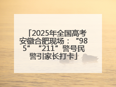 2025年全国高考安徽合肥现场：“985”“211”警号民警引家长打卡