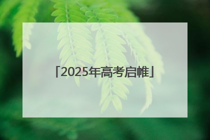 2025年高考启帷