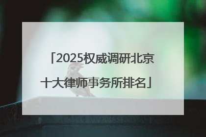 2025权威调研北京十大律师事务所排名