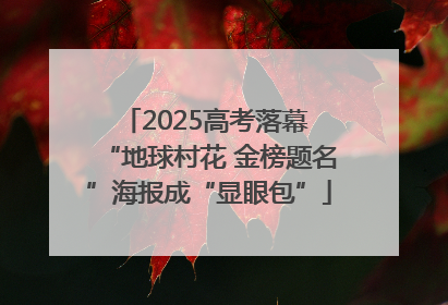 2025高考落幕 “地球村花 金榜题名”海报成“显眼包”