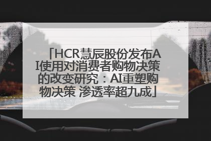 HCR慧辰股份发布AI使用对消费者购物决策的改变研究：AI重塑购物决策 渗透率超九成