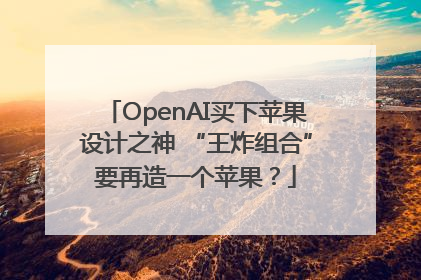 OpenAI买下苹果设计之神 “王炸组合”要再造一个苹果？